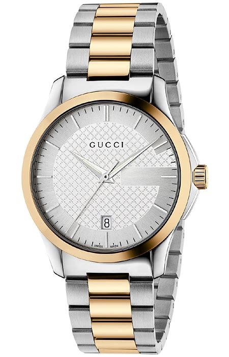 gucci gold tone and stainless steel men& 39|Gucci 38mm watch.